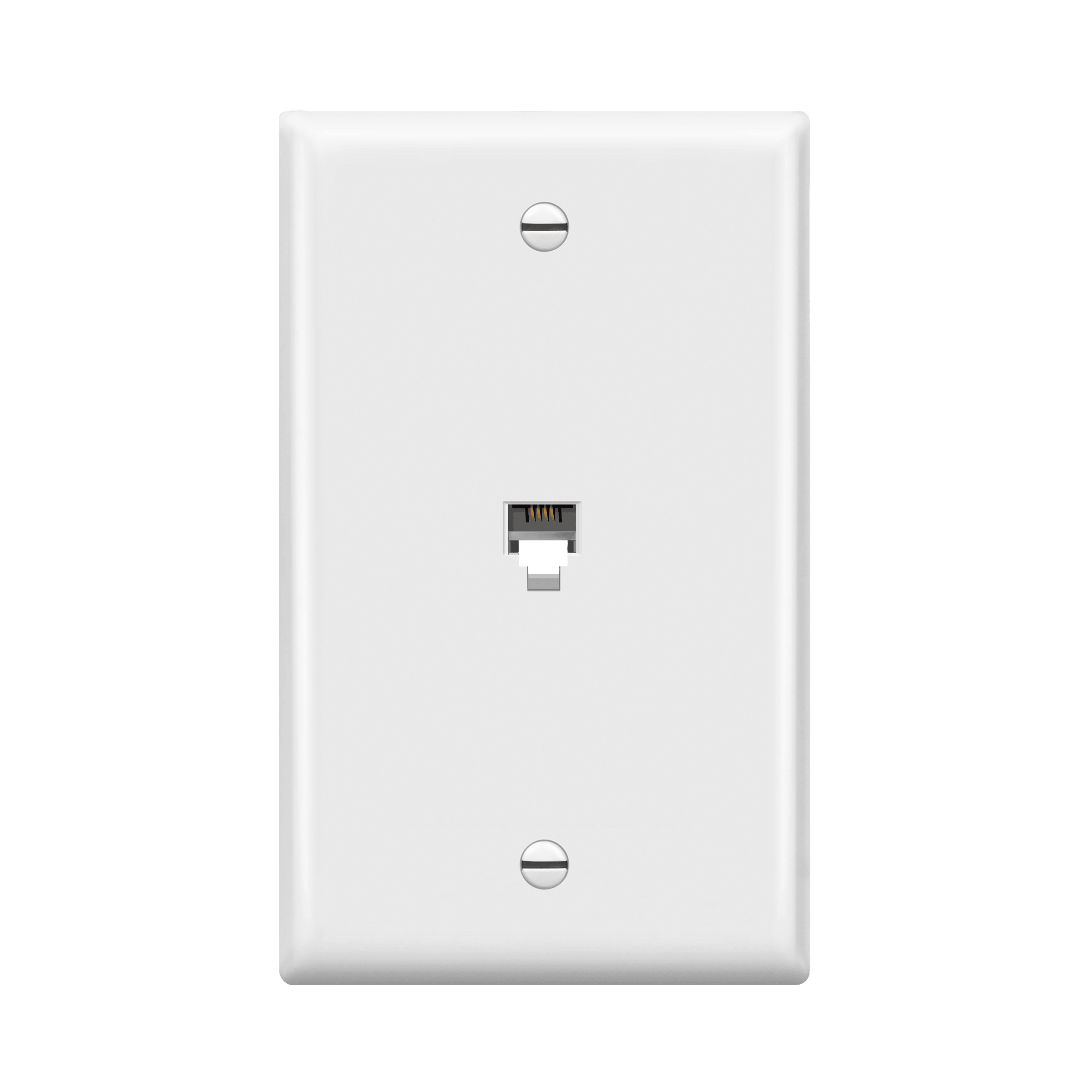 1-Gang Single RJ11 Telephone Jack 6P4C Wall Plate