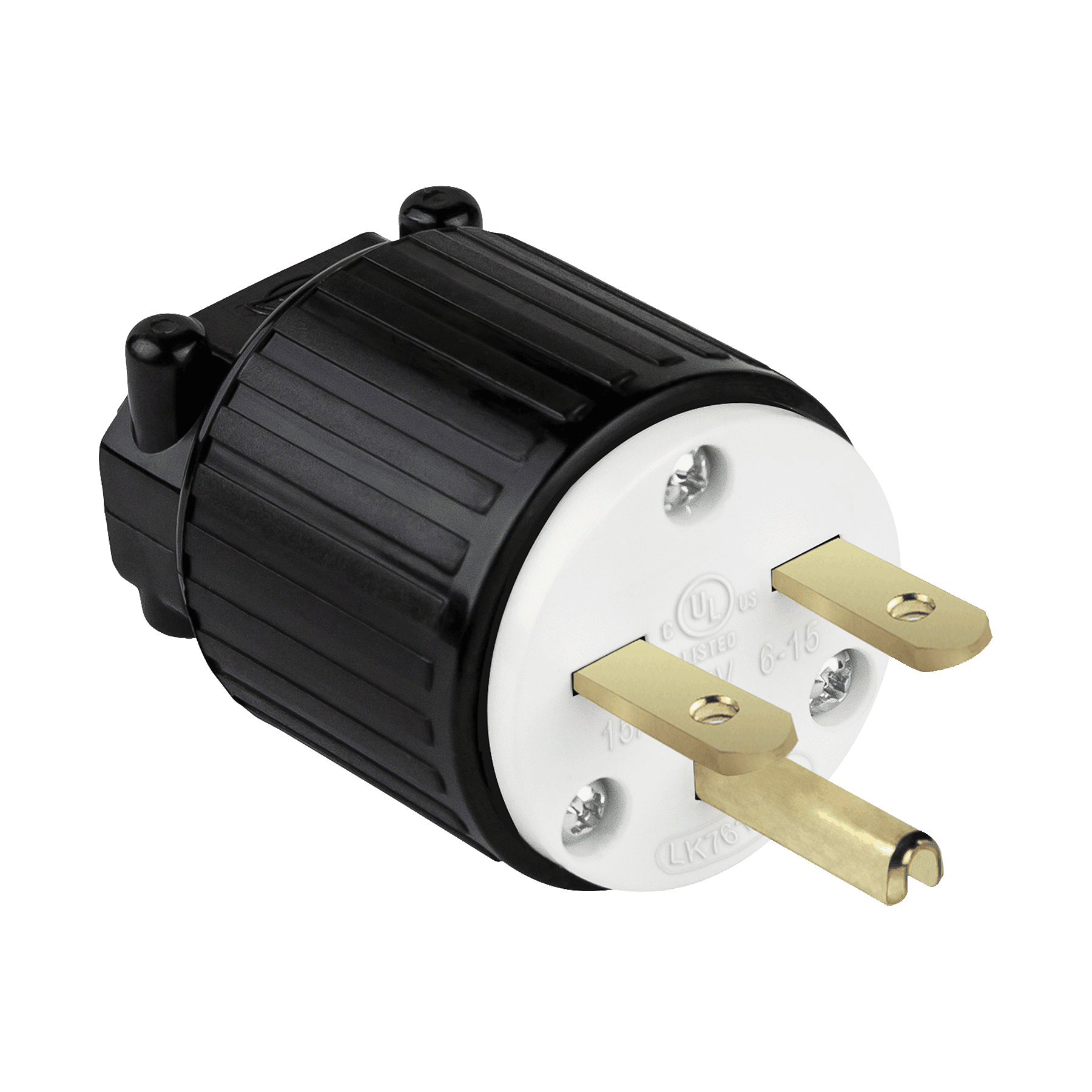 15A/250V Straight Blade Plug, NEMA 6-15P