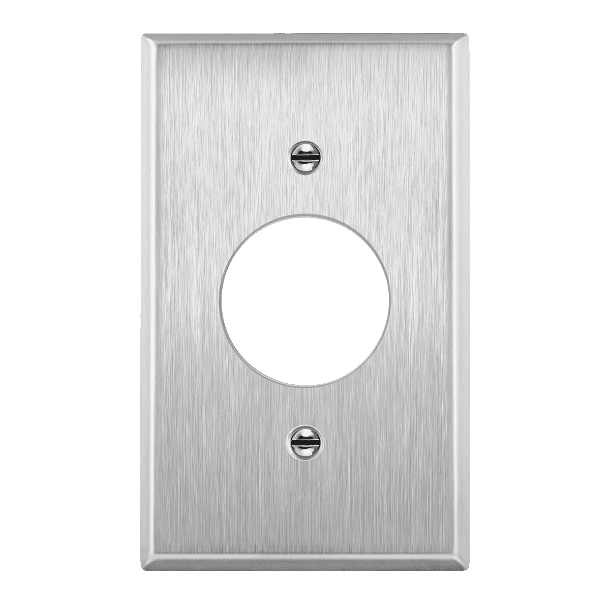 1-Gang Stainless Steel 1.406" Hole Receptacle Wall Plate