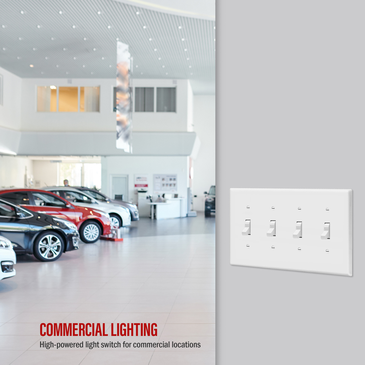 ENERLITES Toggle Light Switch, Single Pole