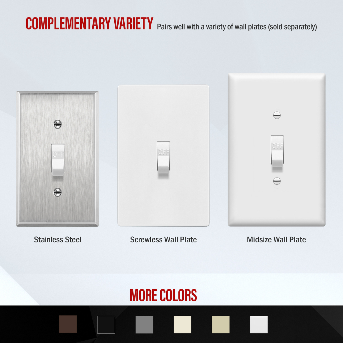 ENERLITES Toggle Light Switch, Single Pole
