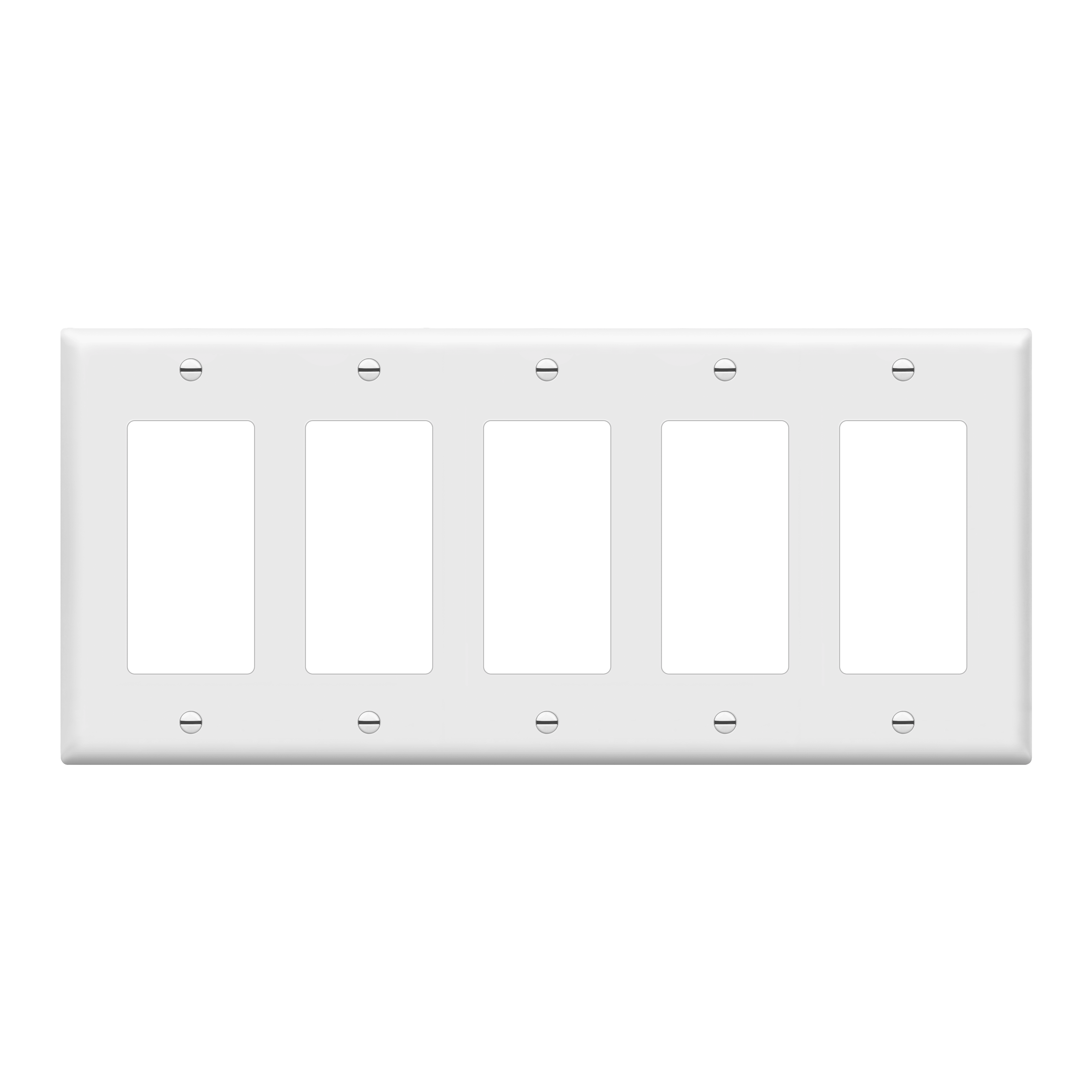 5-Gang Decorator/GFCI Outlet Wall Plate